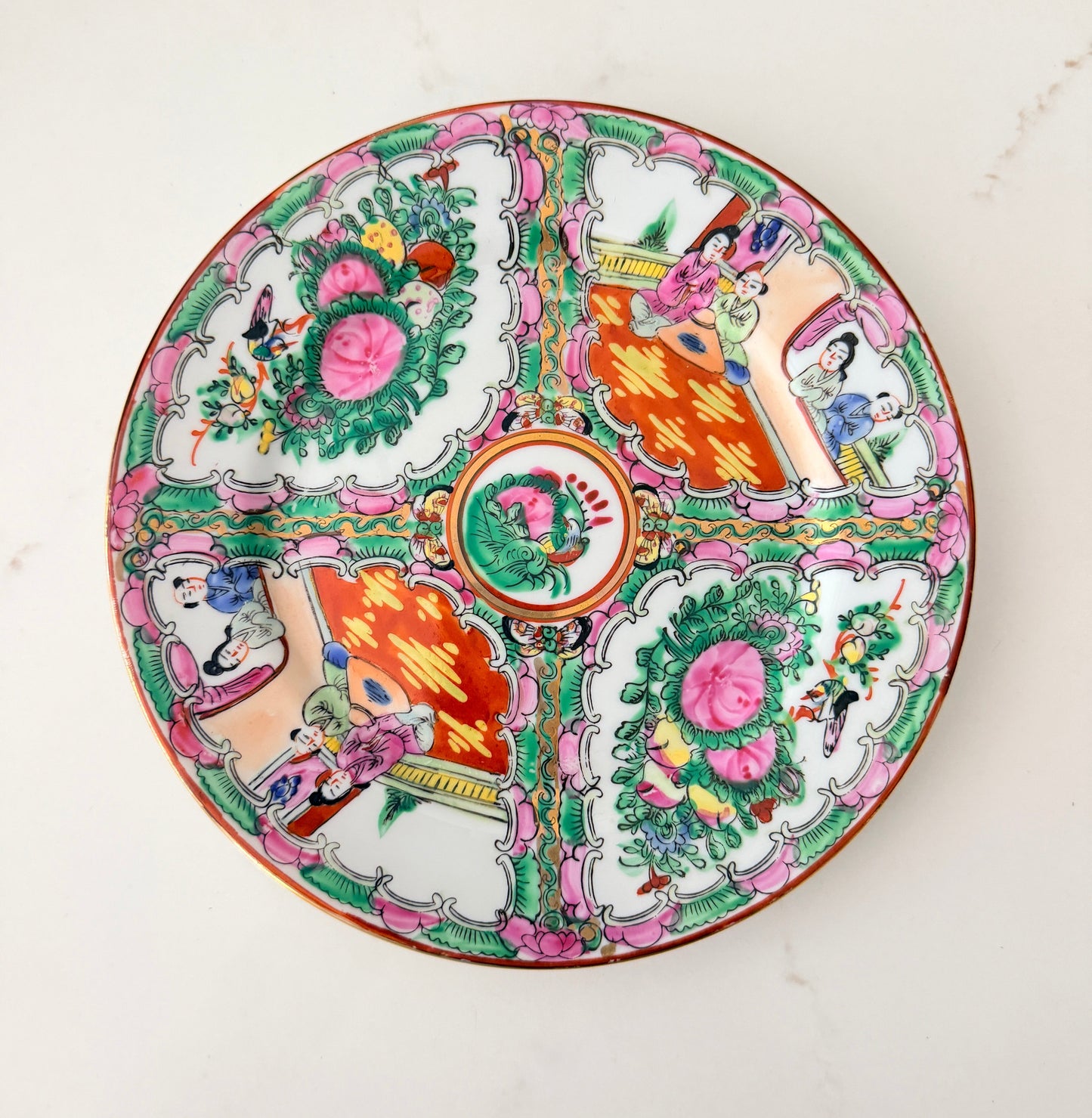 Vintage Rose Medallion Plate