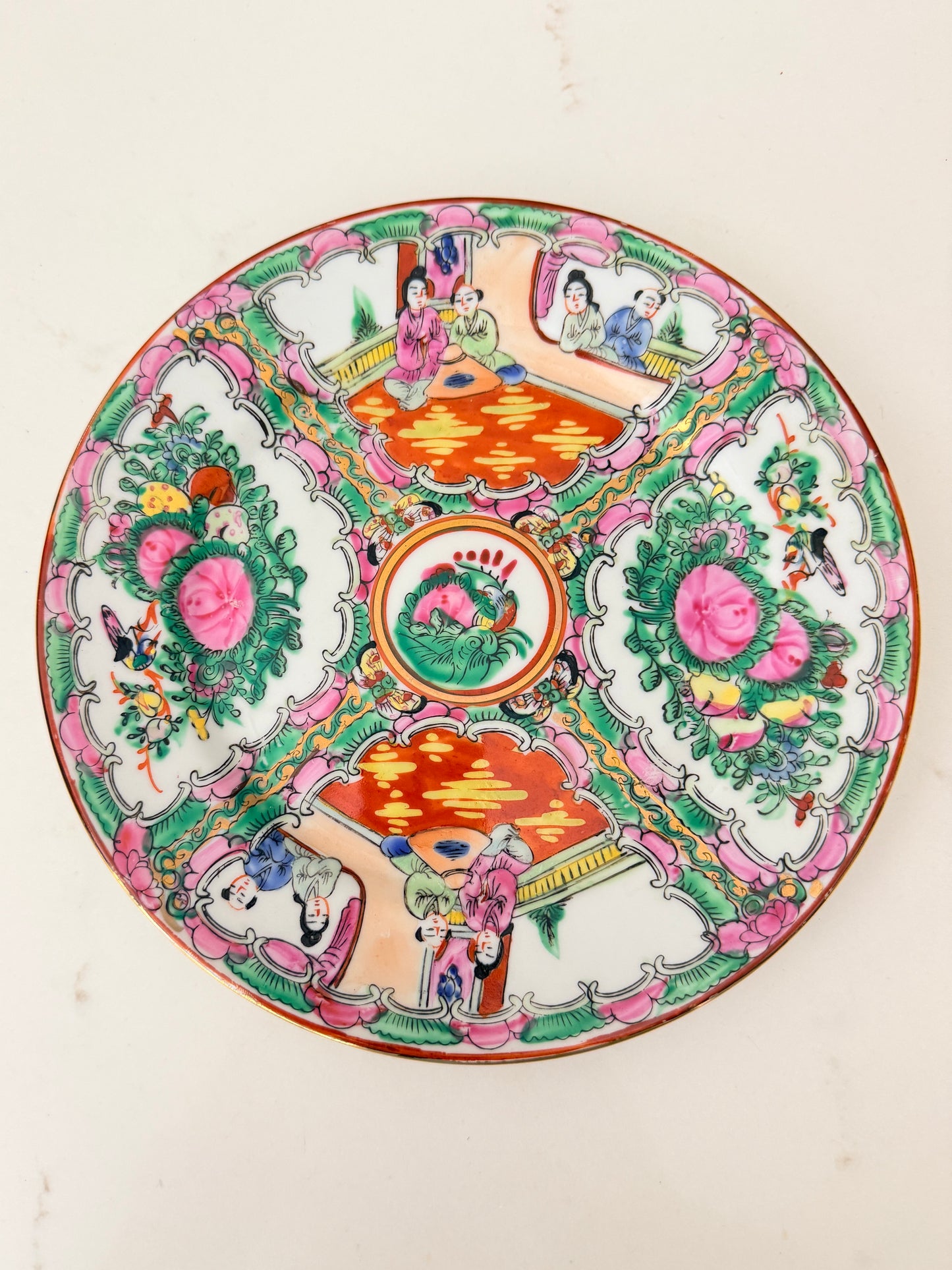 Vintage Rose Medallion Plate
