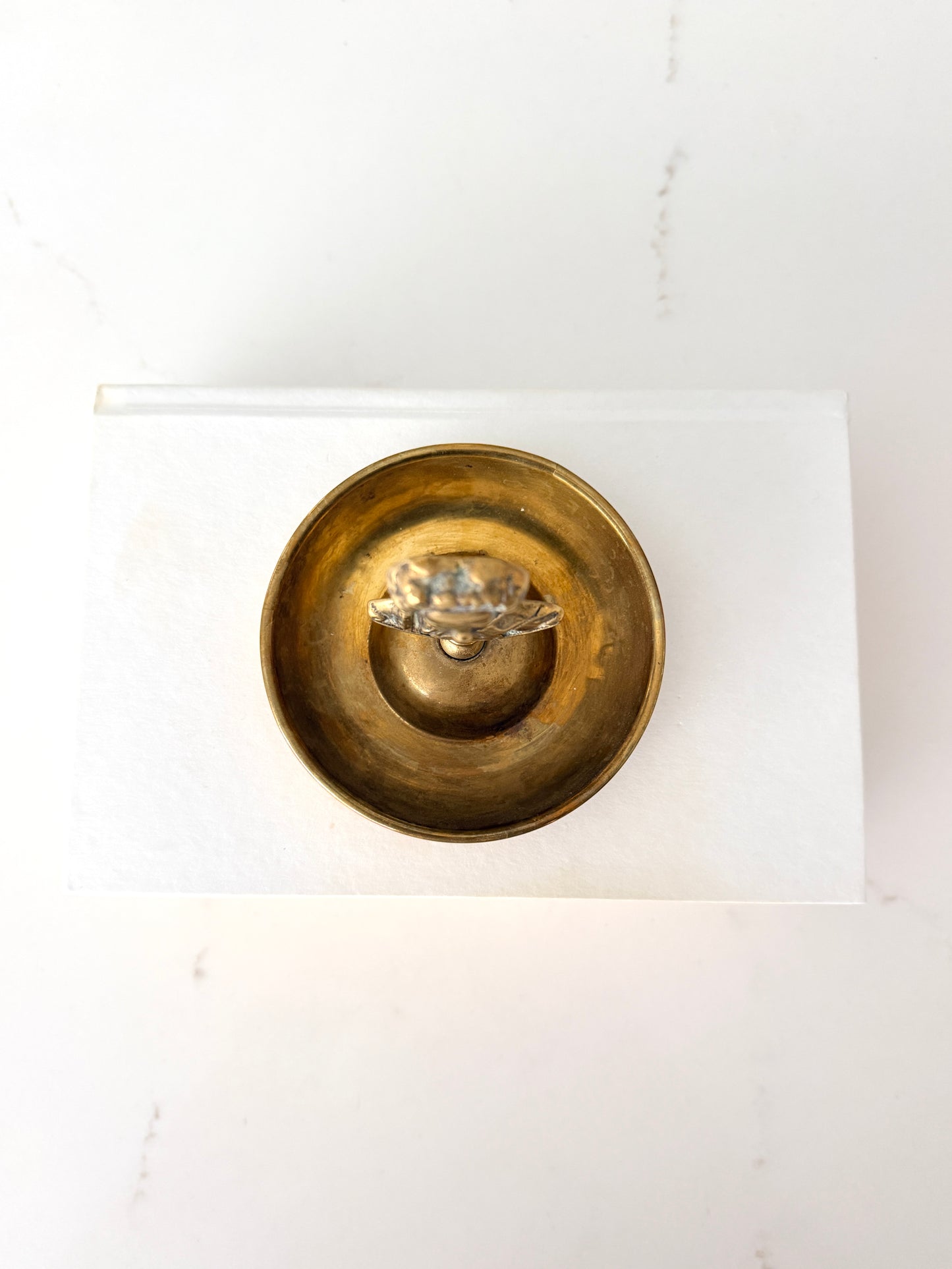 Vintage Bonnie Prince Charlie English Brass Ring Dish