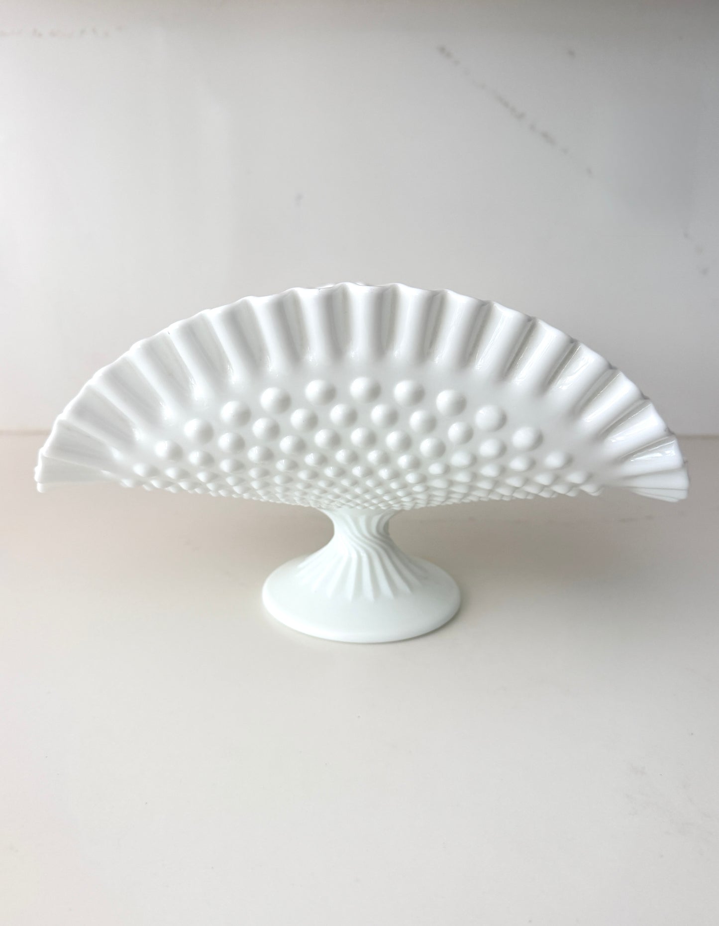 Vintage Fenton Hobnail Milk Glass Banana Boat