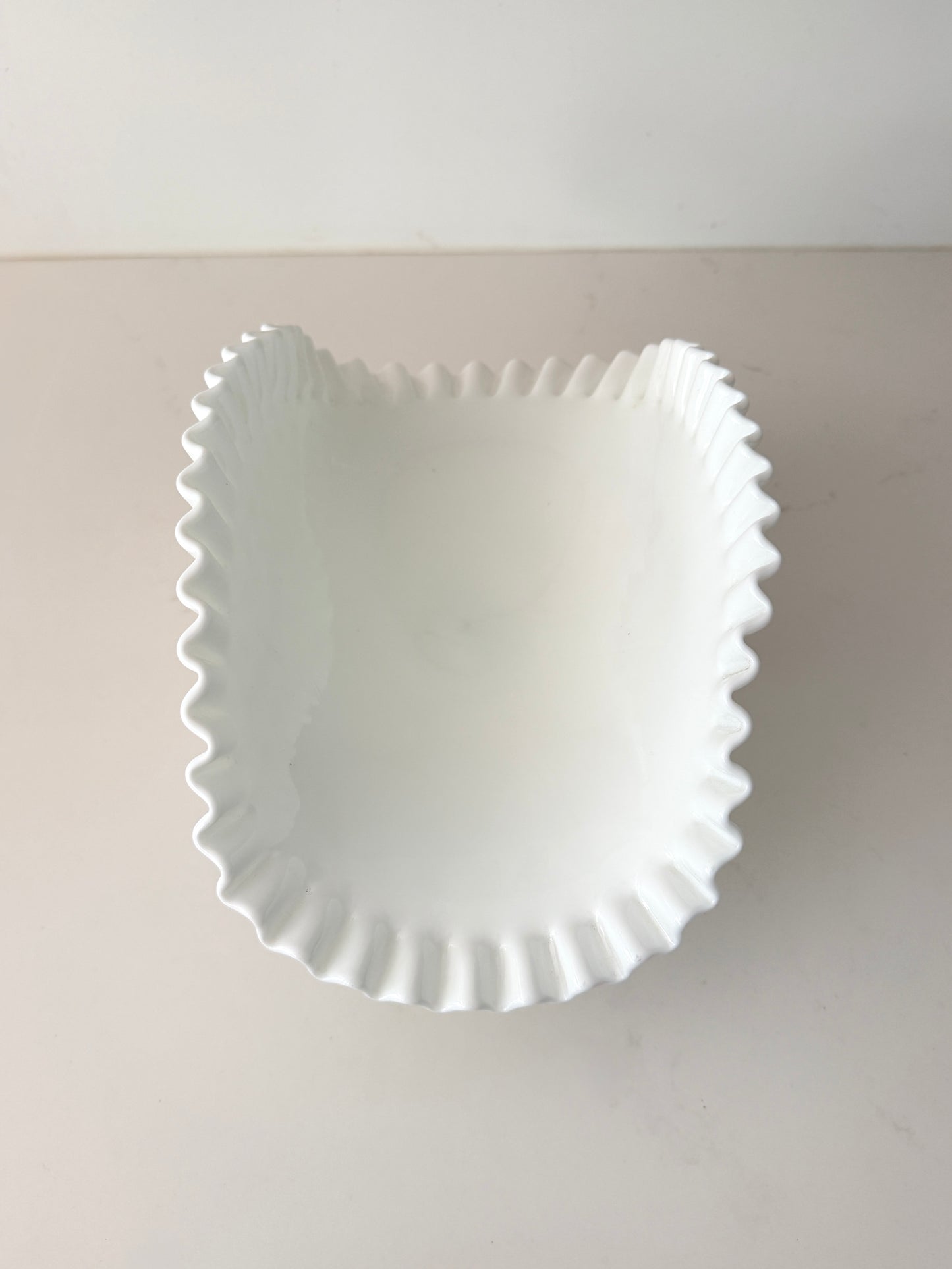 Vintage Fenton Hobnail Milk Glass Banana Boat