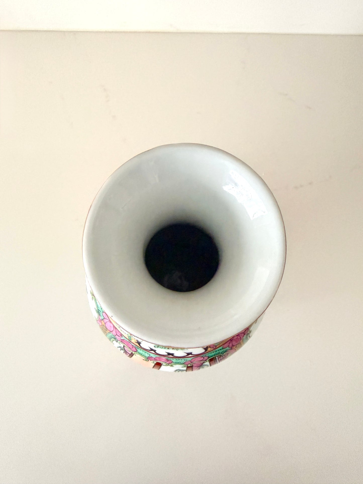 Vintage Rose Medallion Vase
