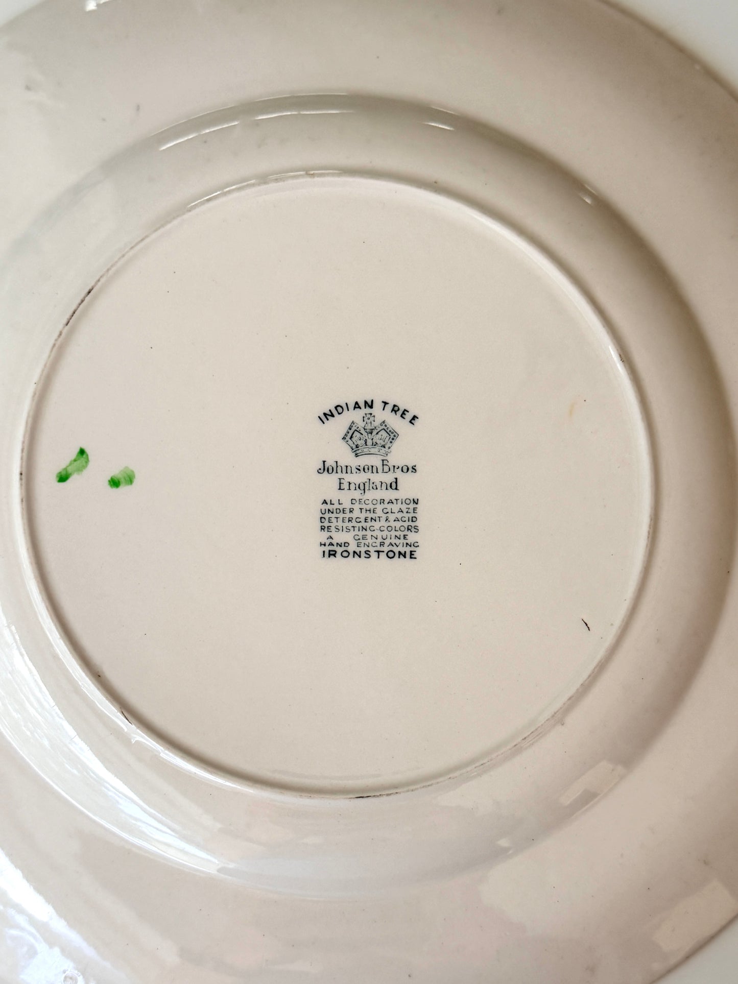 Vintage Johnson Brothers Indian Tree Ironstone Plate
