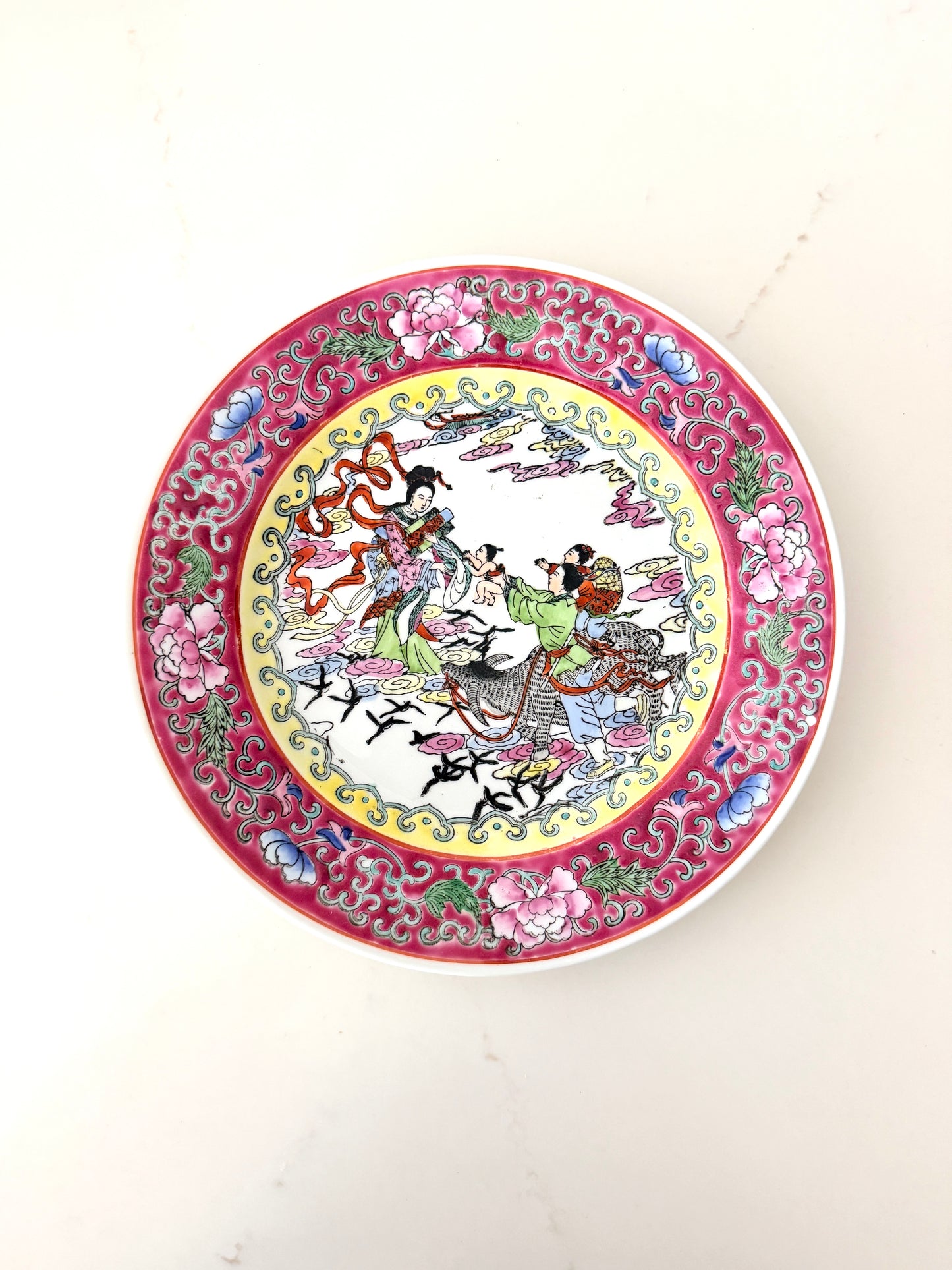 Vintage Famille Rose Chinese Plate