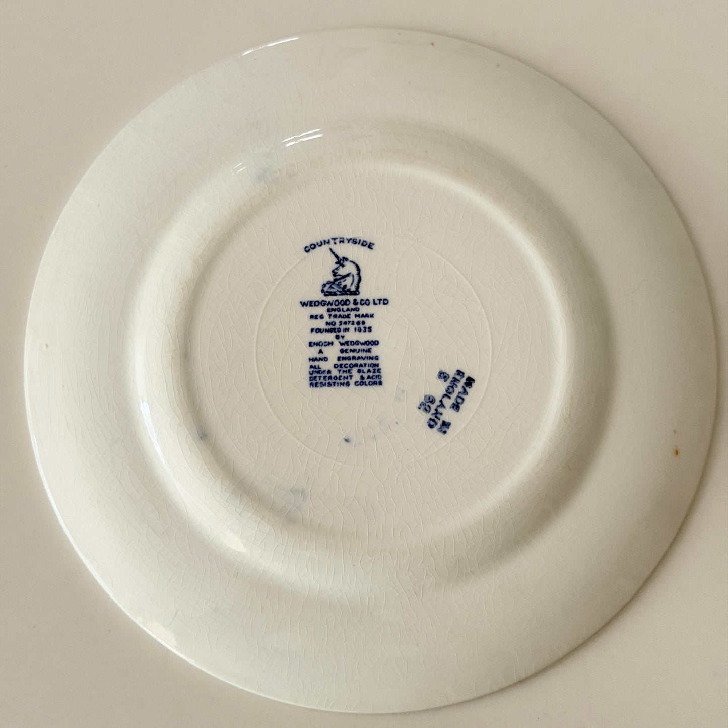 Vintage Wedgwood Countryside 7" Plate