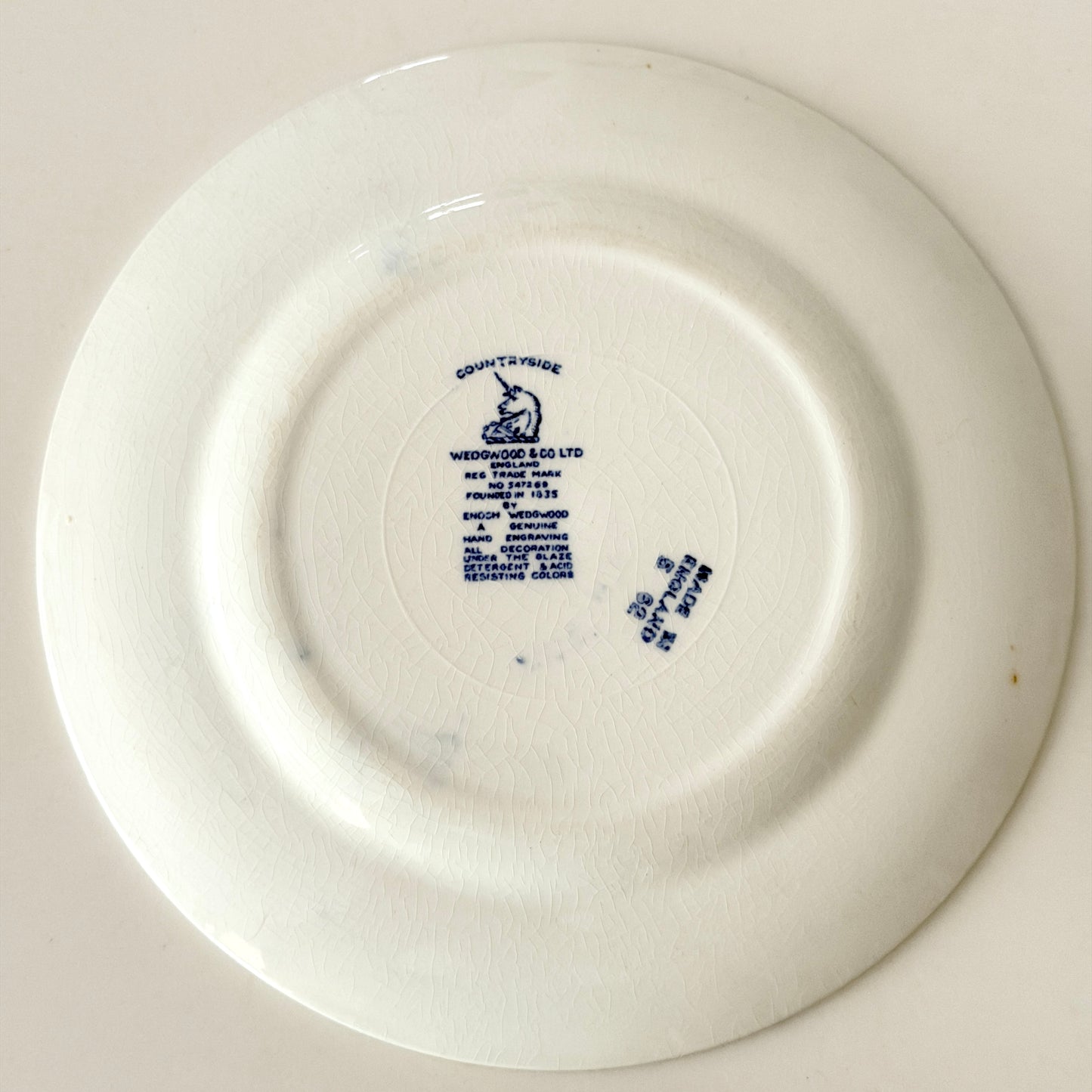 Vintage Wedgwood Countryside 7" Plate