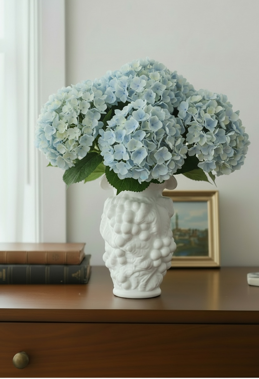 Vintage Imperial Glass Grapevine Milk Glass Vase