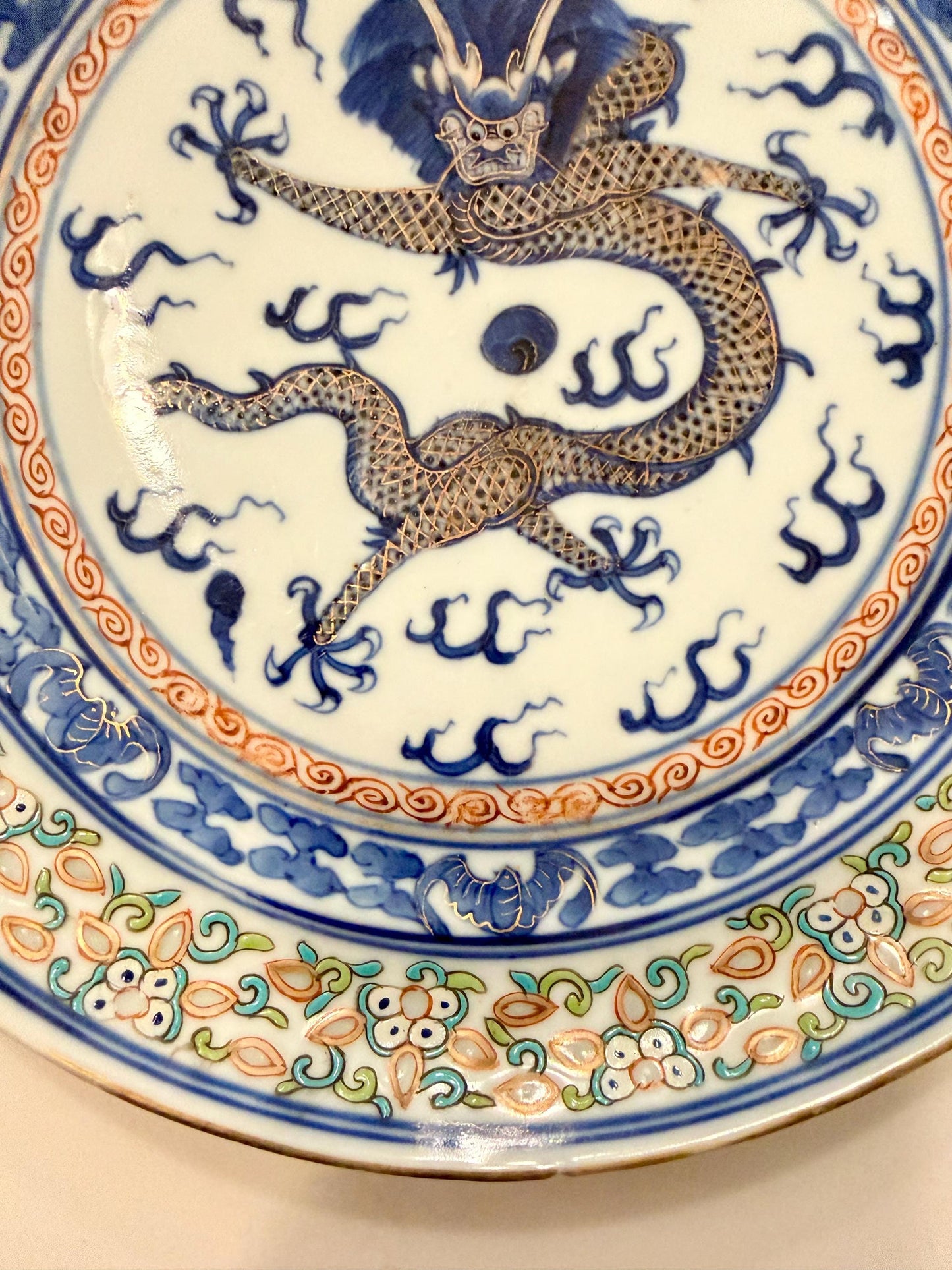 Antique Late Qing Xangxi Revival Rice Plate