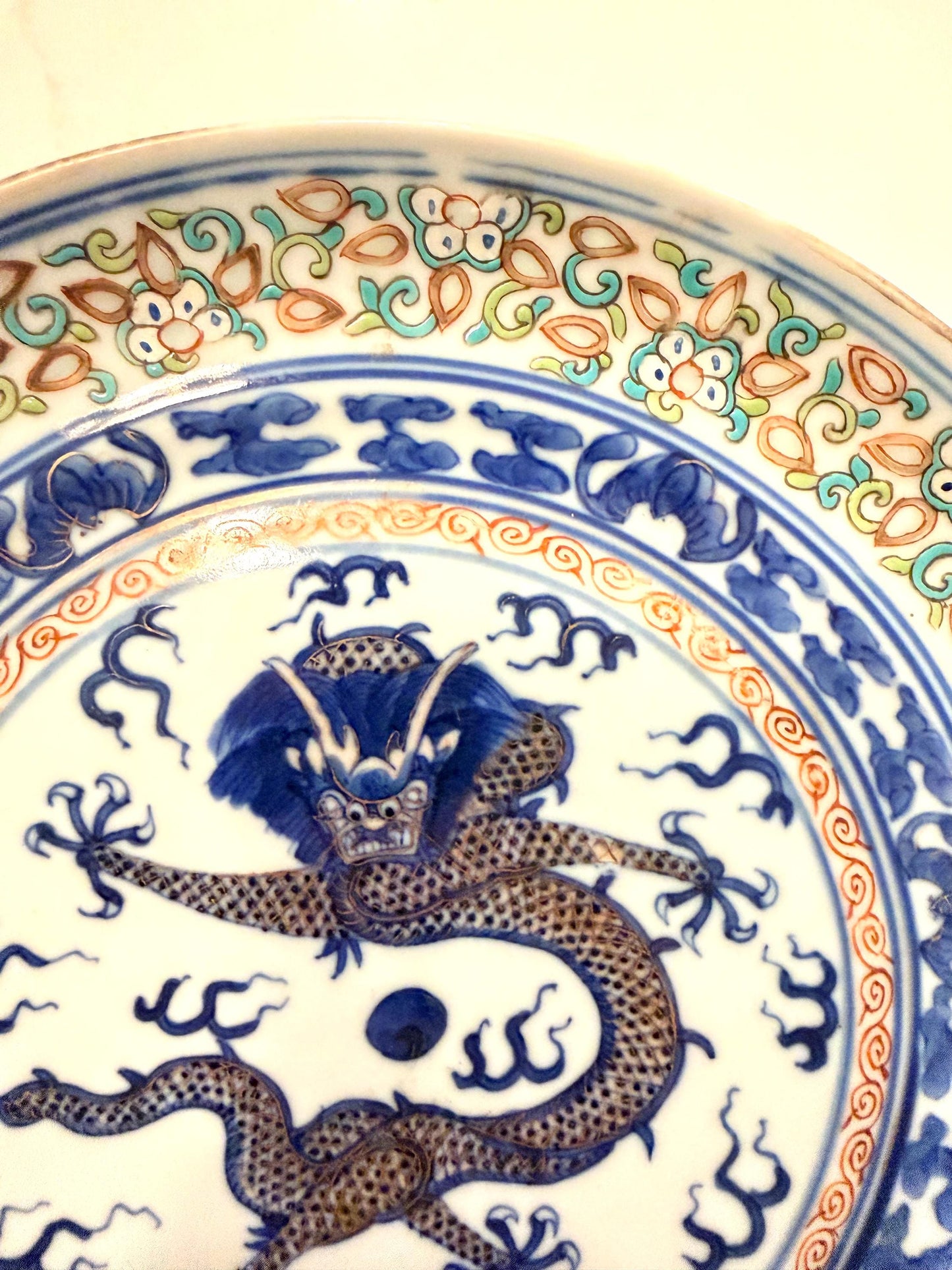 Antique Late Qing Xangxi Revival Rice Plate