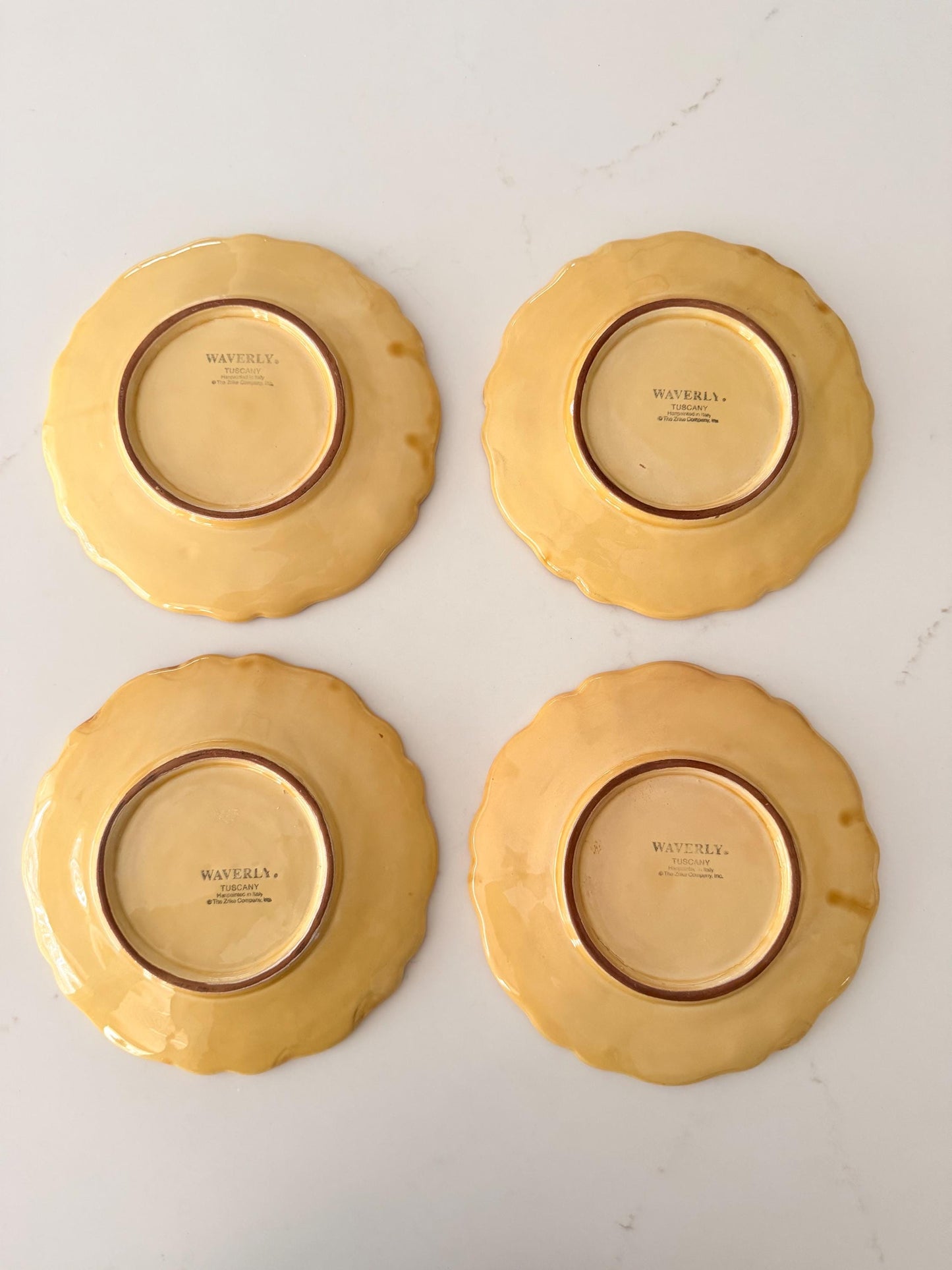 Vintage Waverly Yellow 8.5” Salad Plate