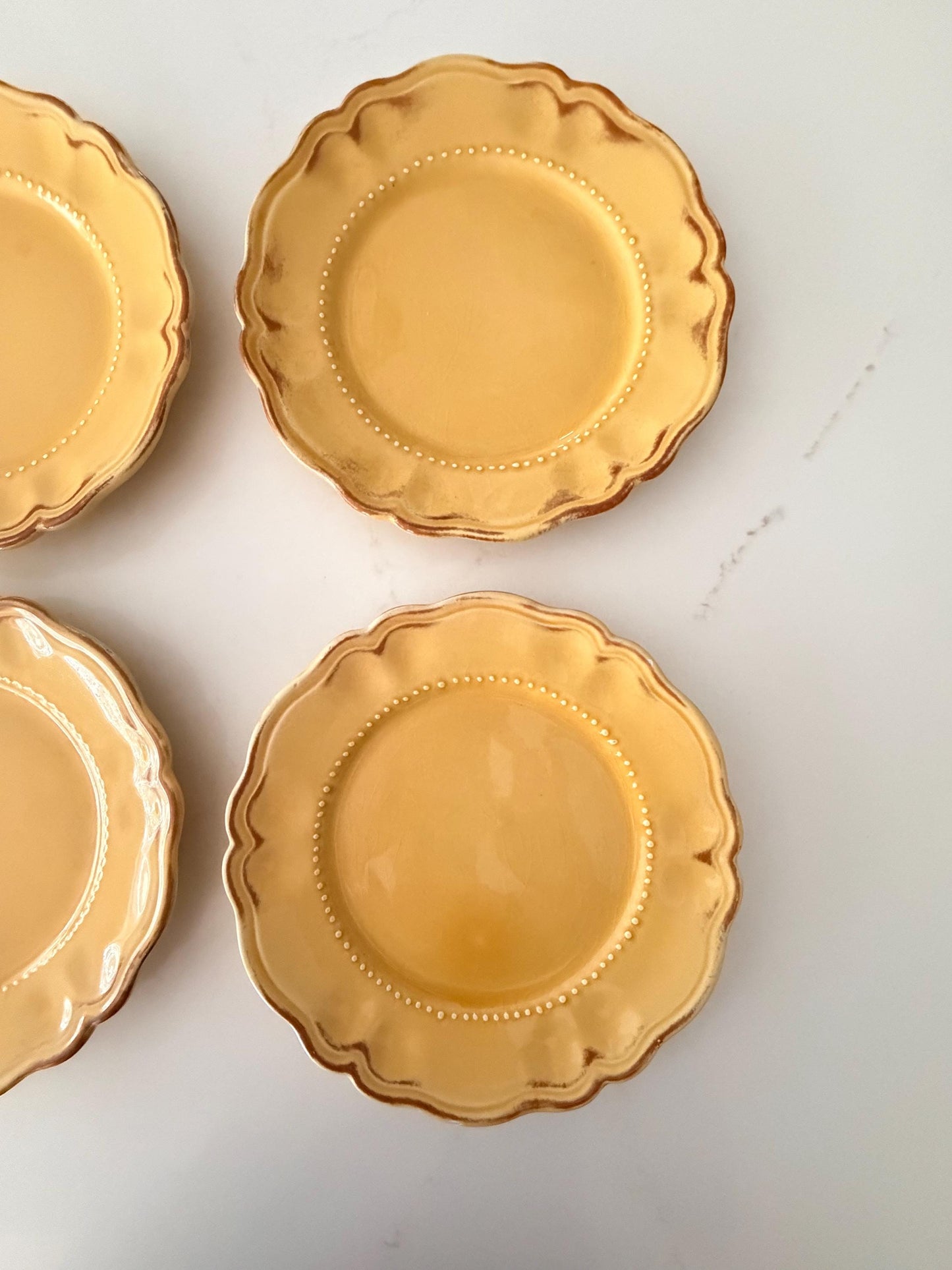 Vintage Waverly Yellow 8.5” Salad Plate