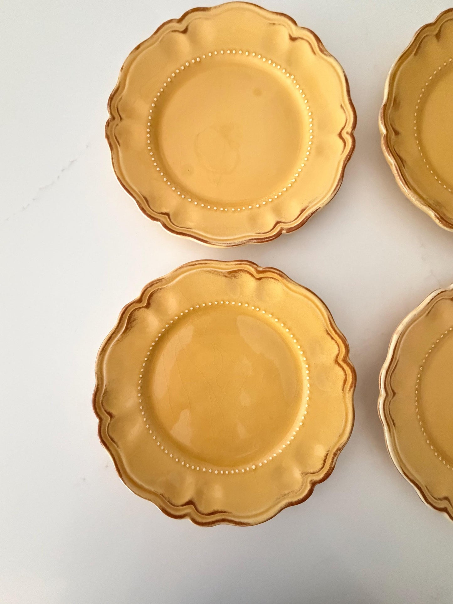 Vintage Waverly Yellow 8.5” Salad Plate