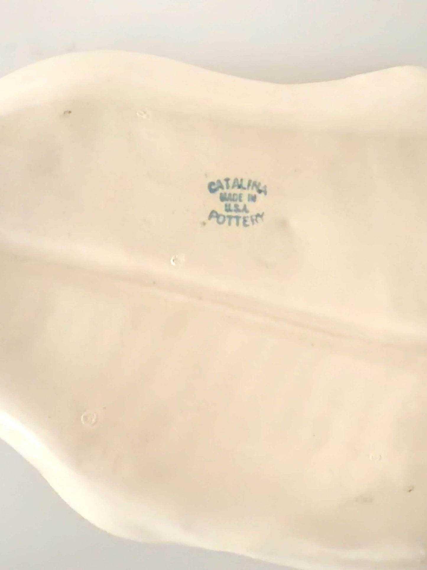 Vintage Catalina Pottery Palm Leaf Tray