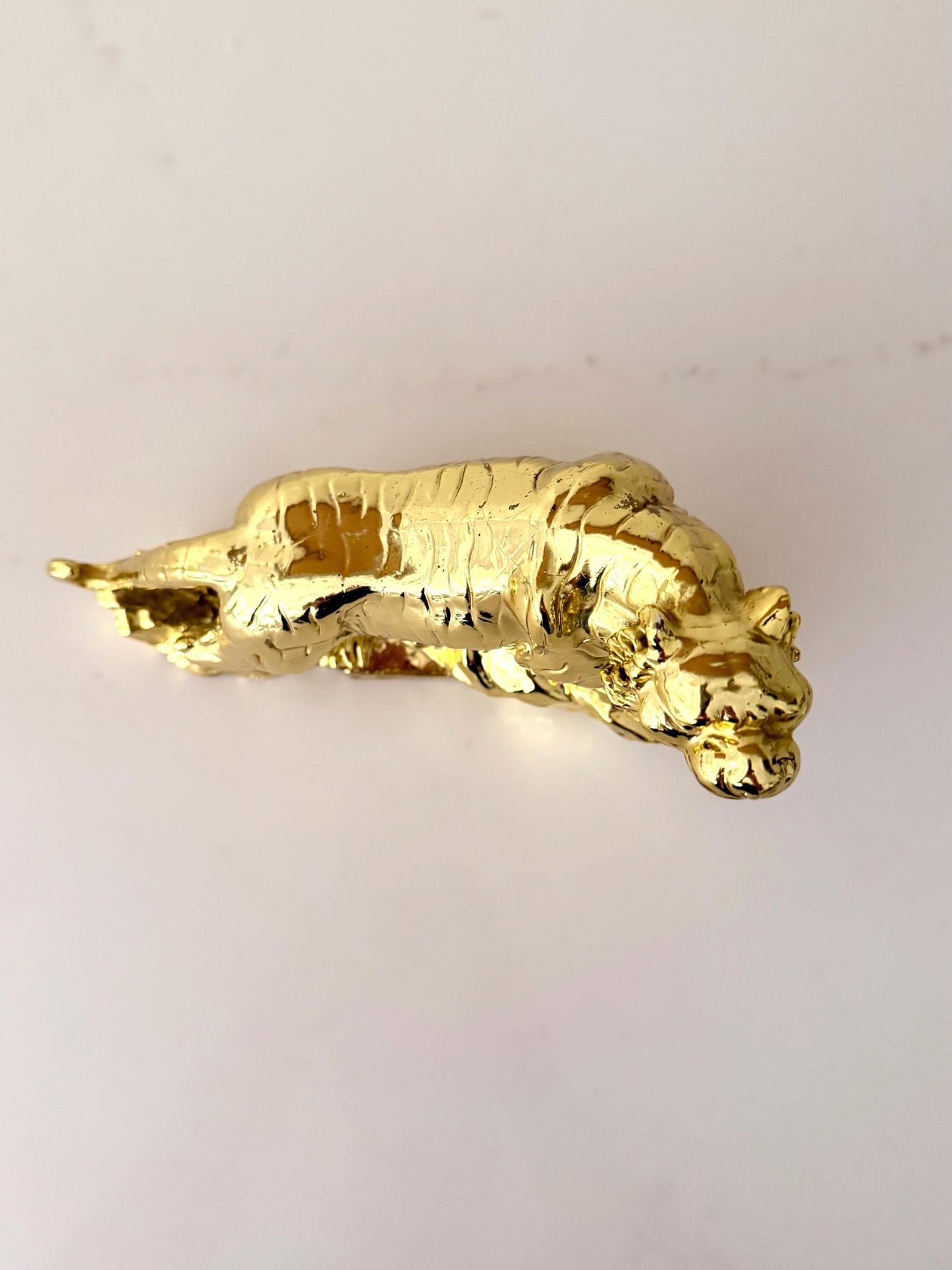 Vintage Feng Shui Gold Resin Tiger