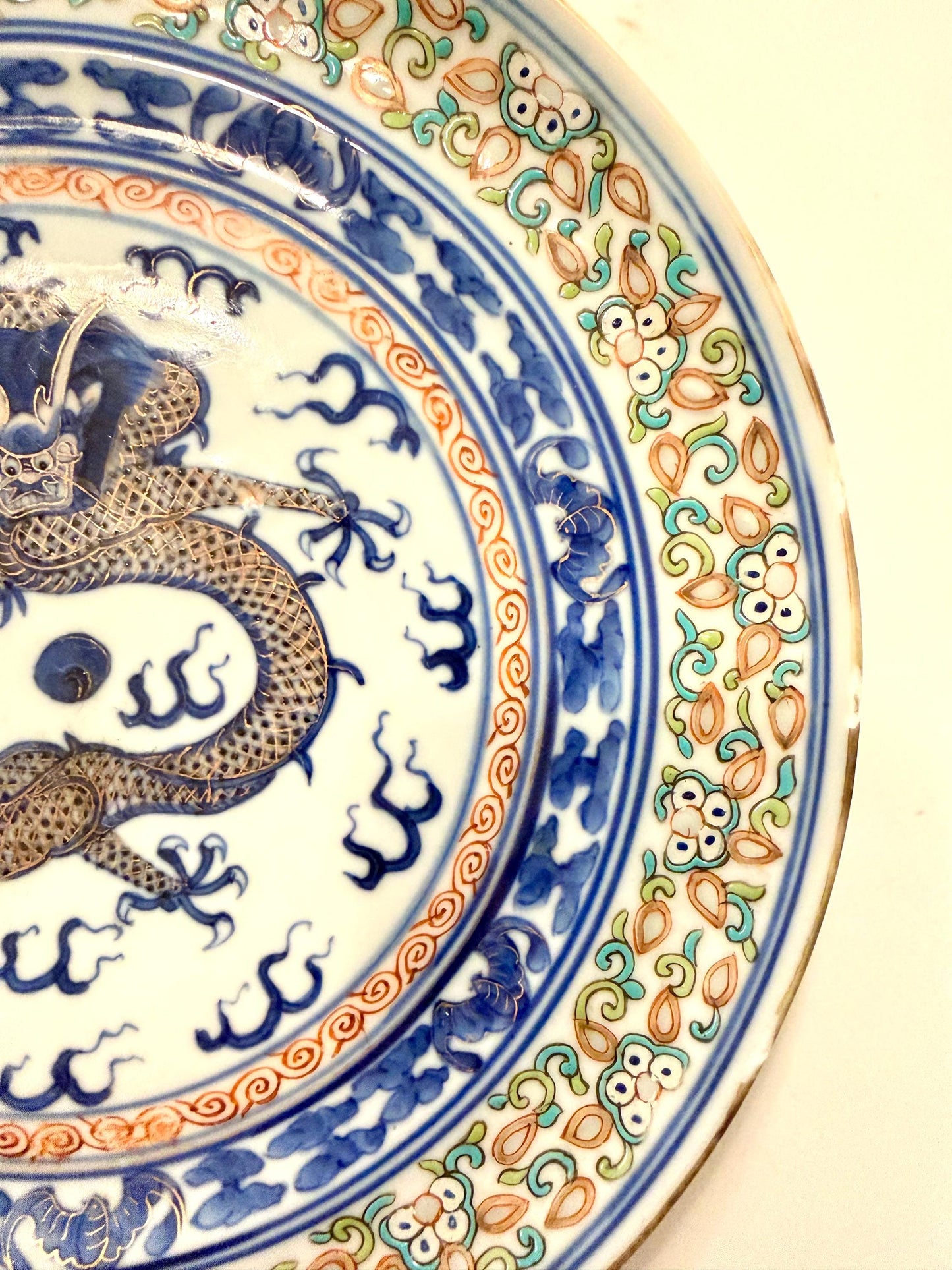 Antique Late Qing Xangxi Revival Rice Plate