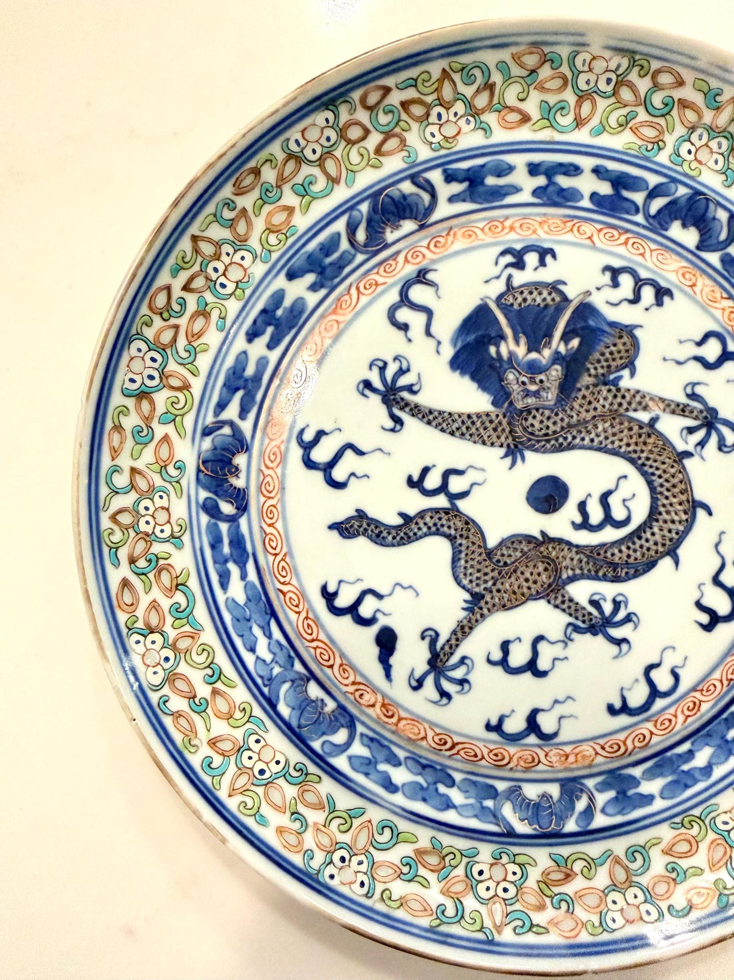 Antique Late Qing Xangxi Revival Rice Plate