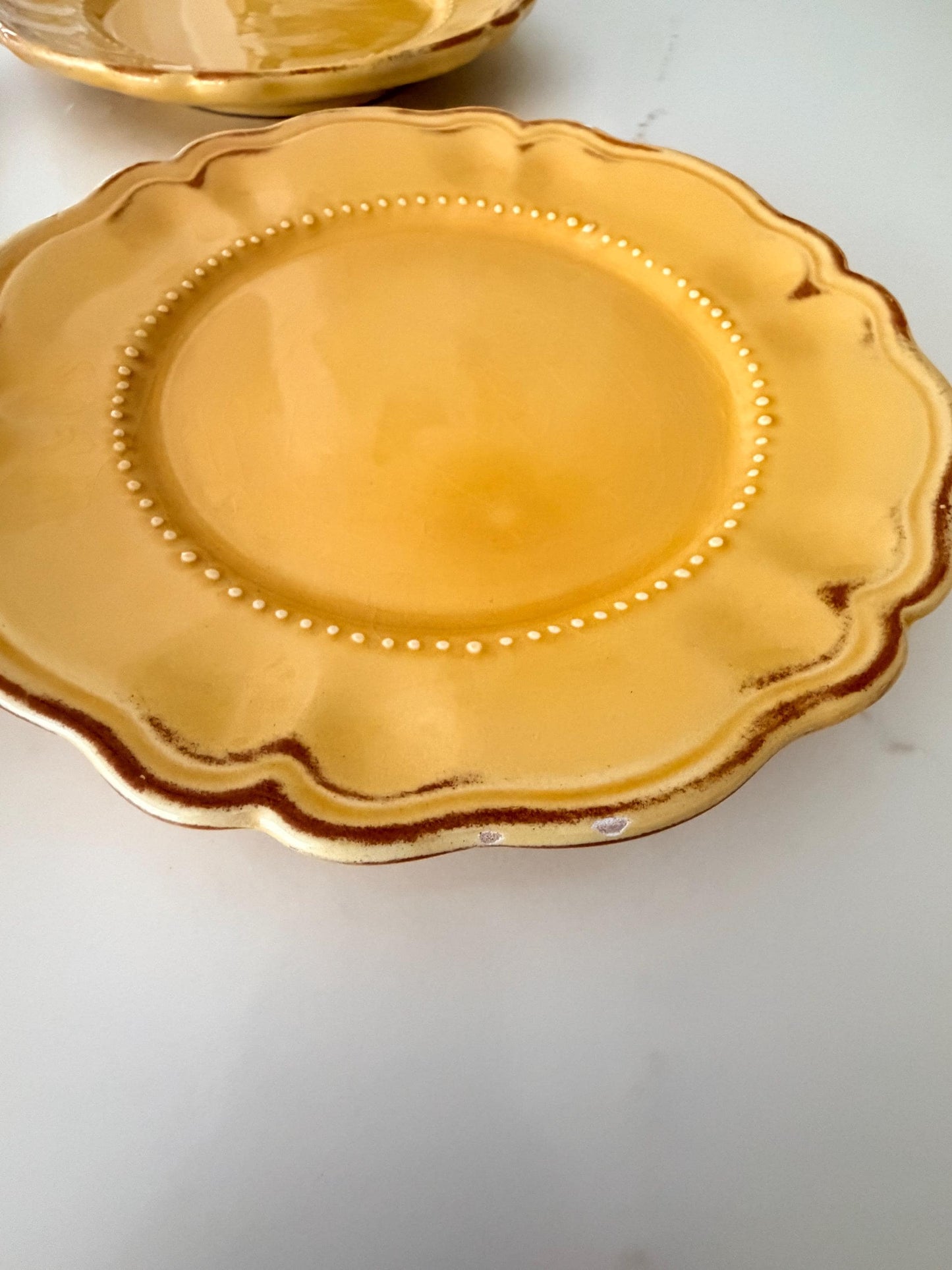 Vintage Waverly Yellow 8.5” Salad Plate