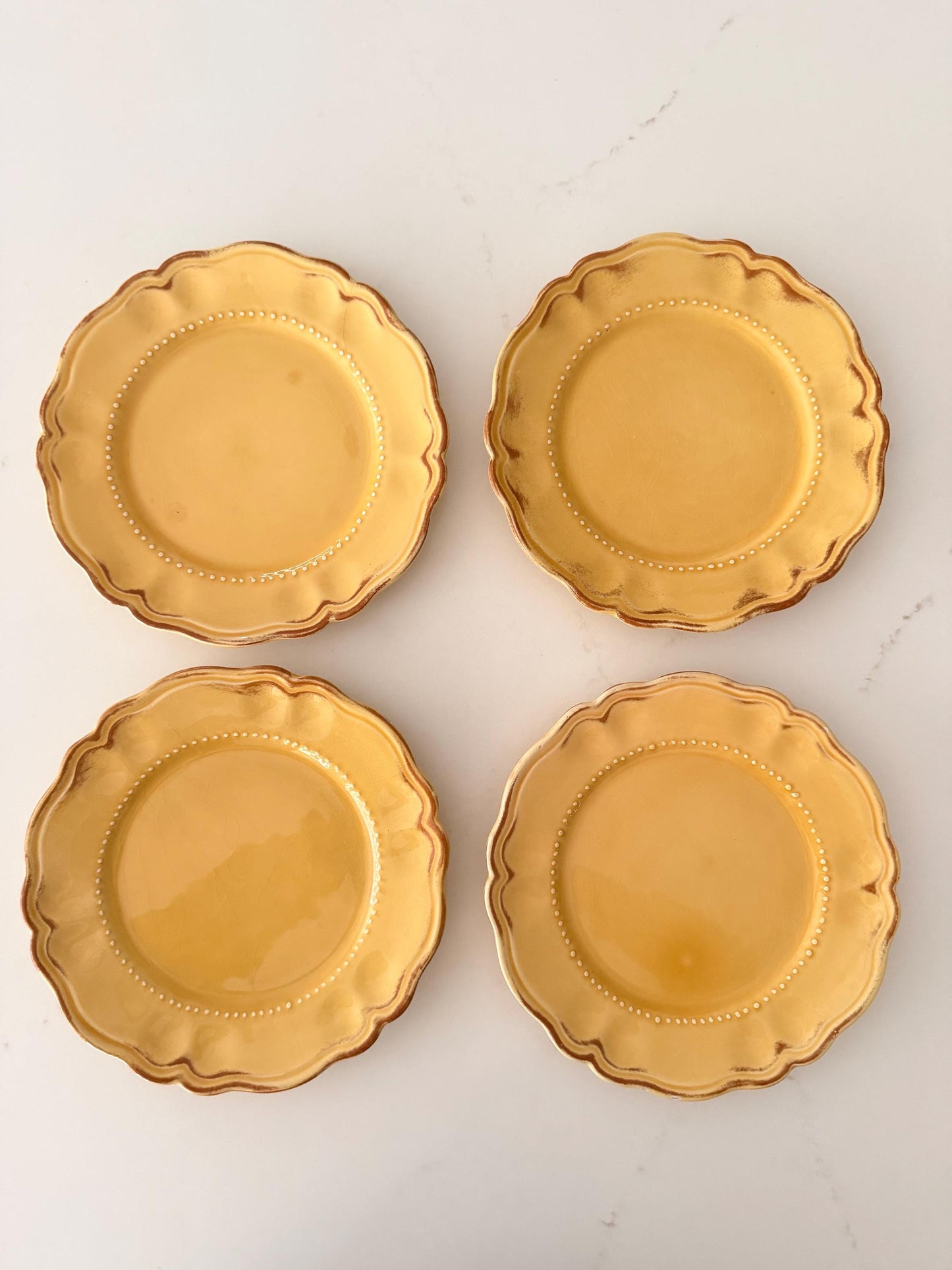 Vintage Waverly Yellow 8.5” Salad Plate