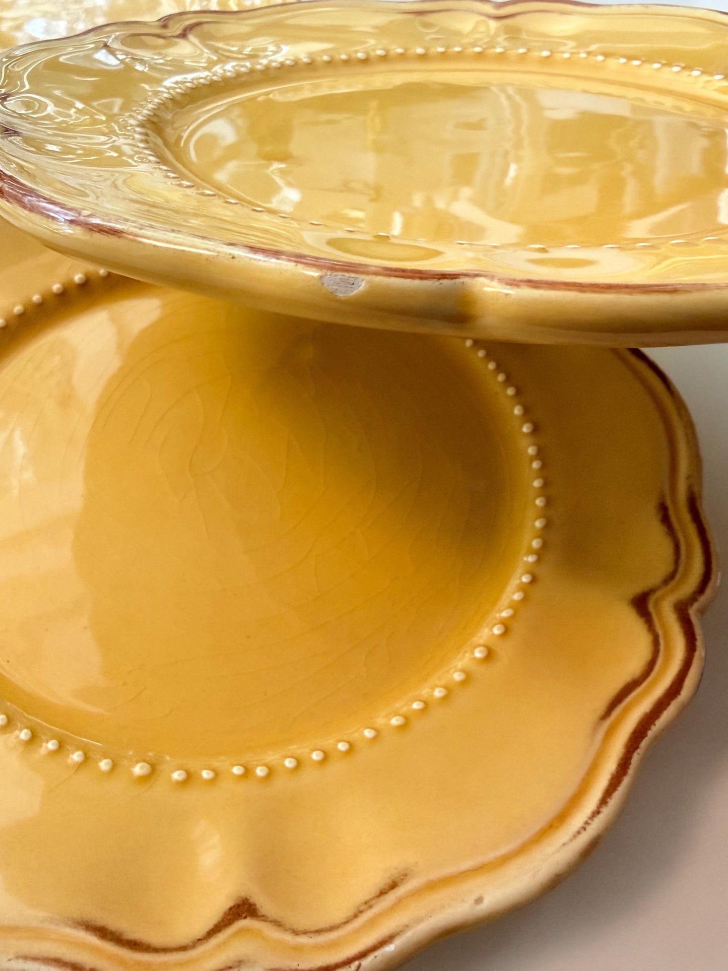 Vintage Waverly Yellow 8.5” Salad Plate