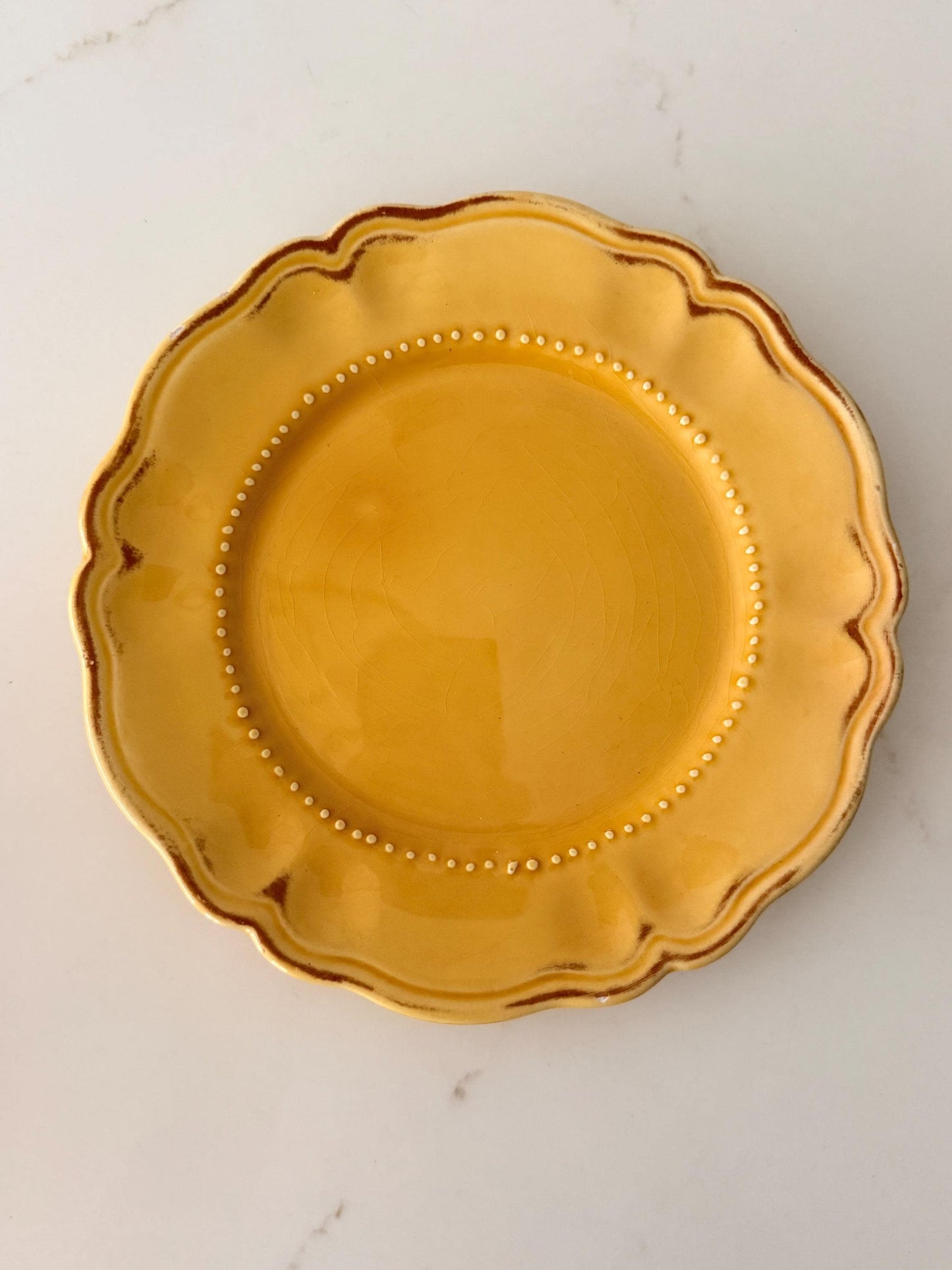 Vintage Waverly Yellow 8.5” Salad Plate
