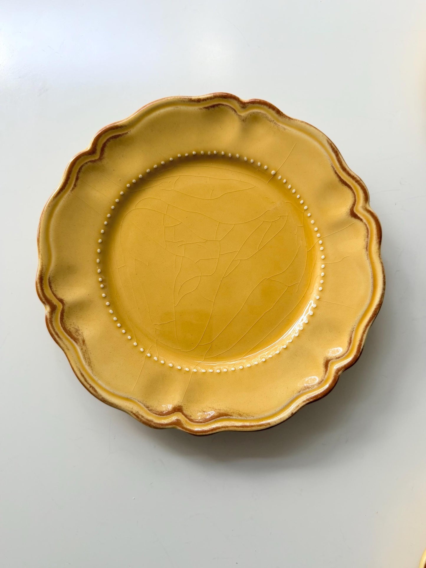 Vintage Waverly Yellow 8.5” Salad Plate