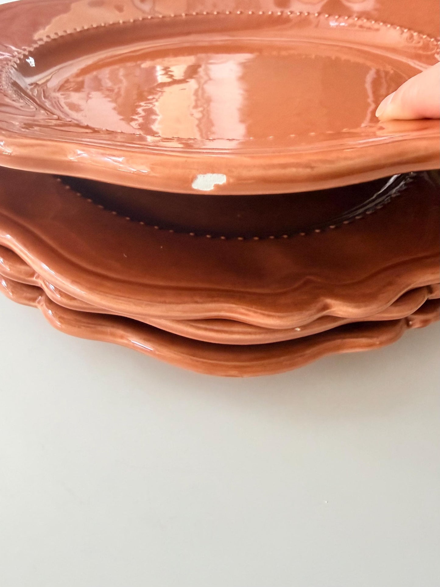 Vintage Waverly Terra Cotta 11.5” Salad Plate
