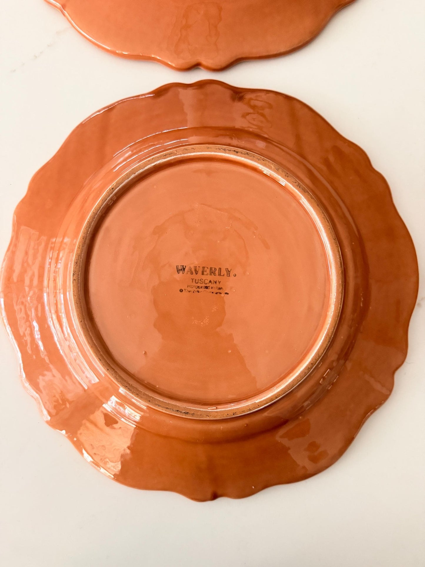 Vintage Waverly Terra Cotta 11.5” Salad Plate
