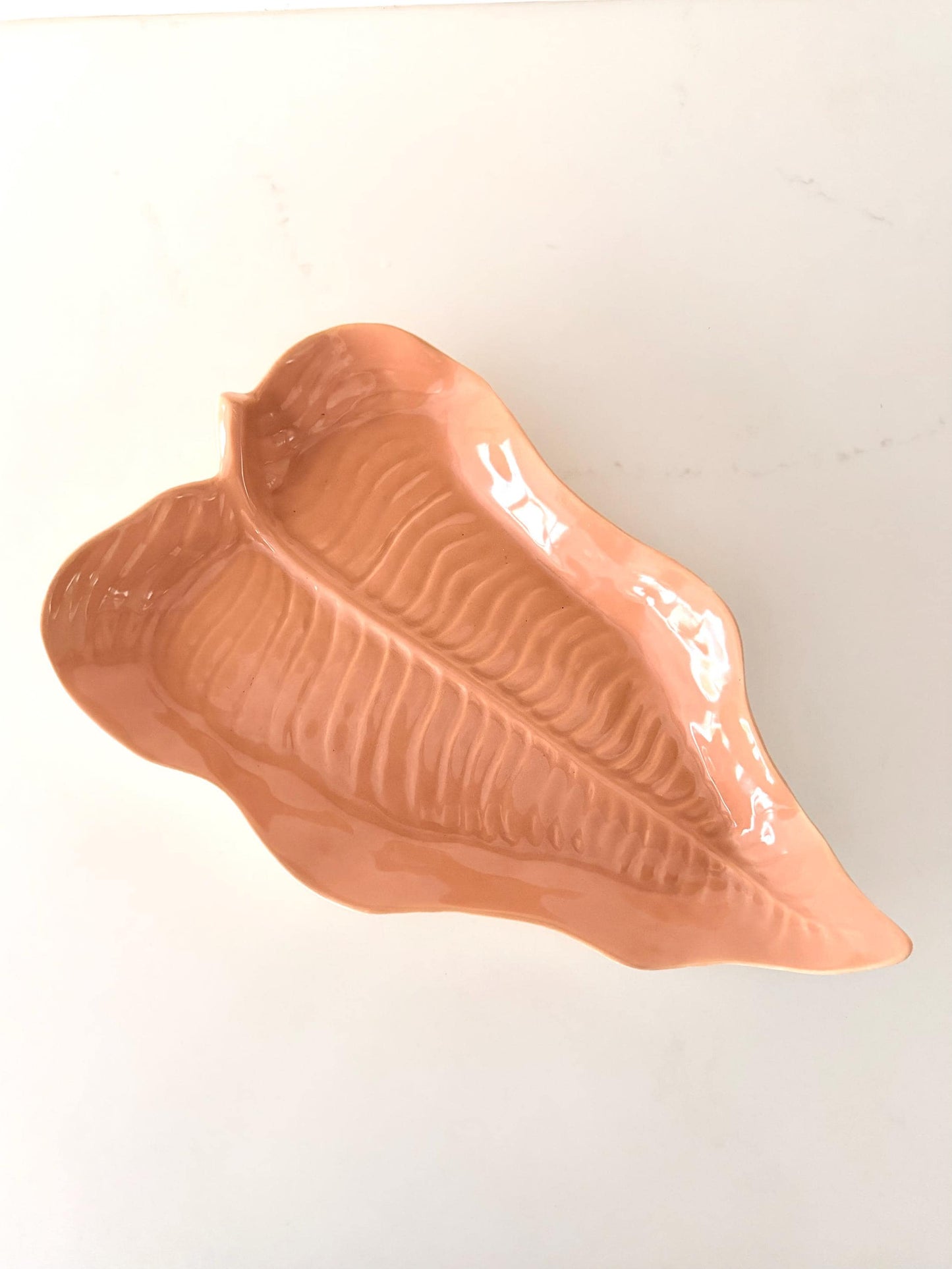 Vintage Catalina Pottery Palm Leaf Tray