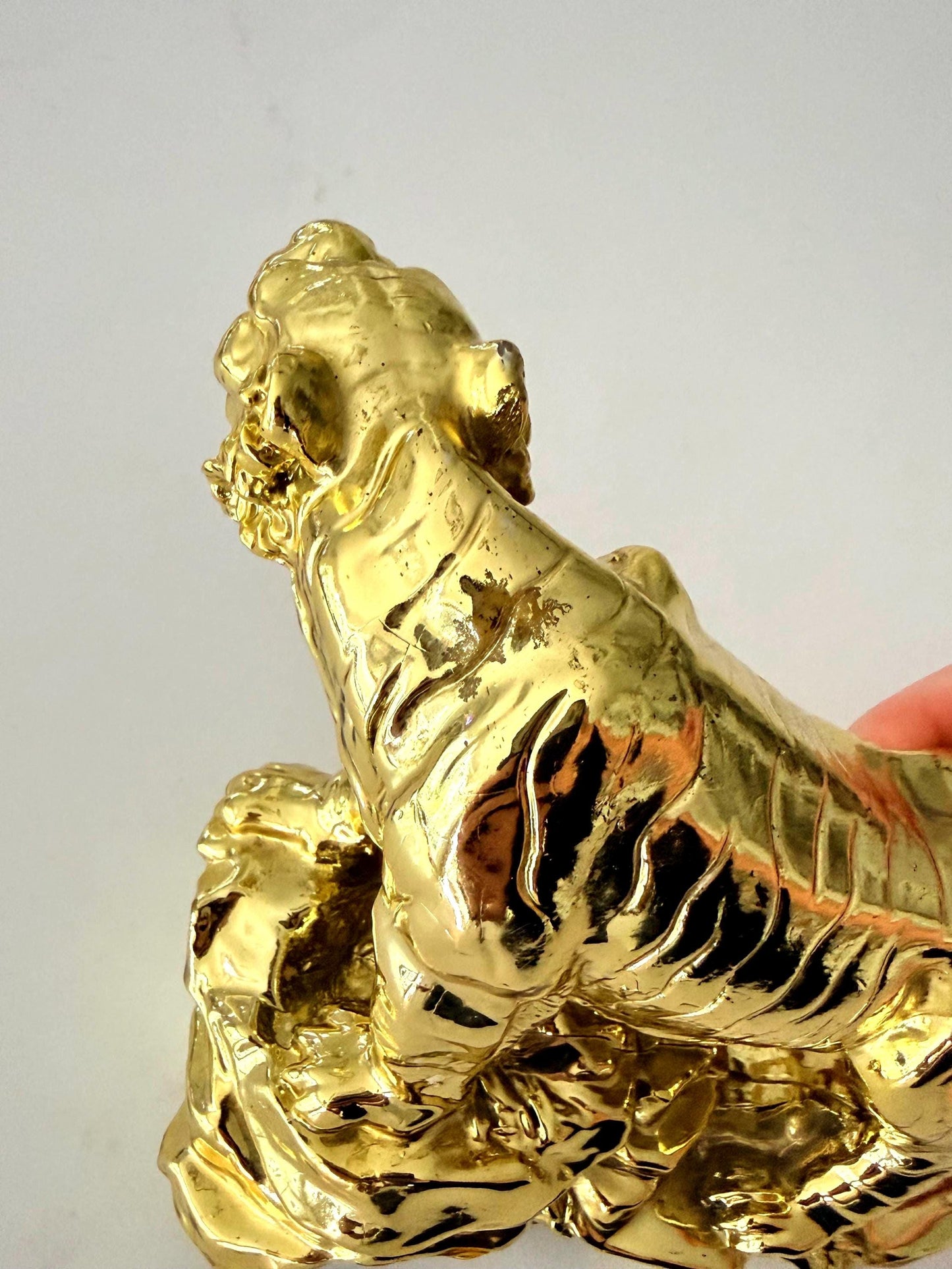 Vintage Feng Shui Gold Resin Tiger