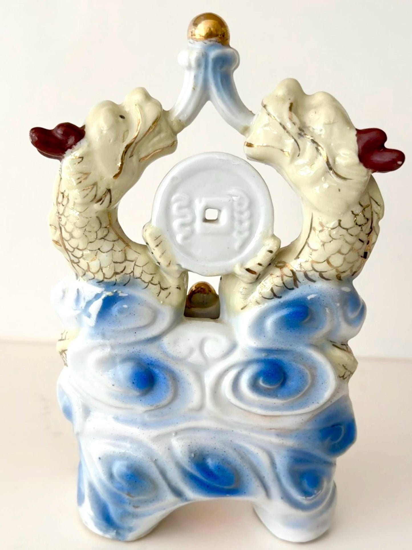 Vintage Chinese Porcelain Feng Shui Dragons