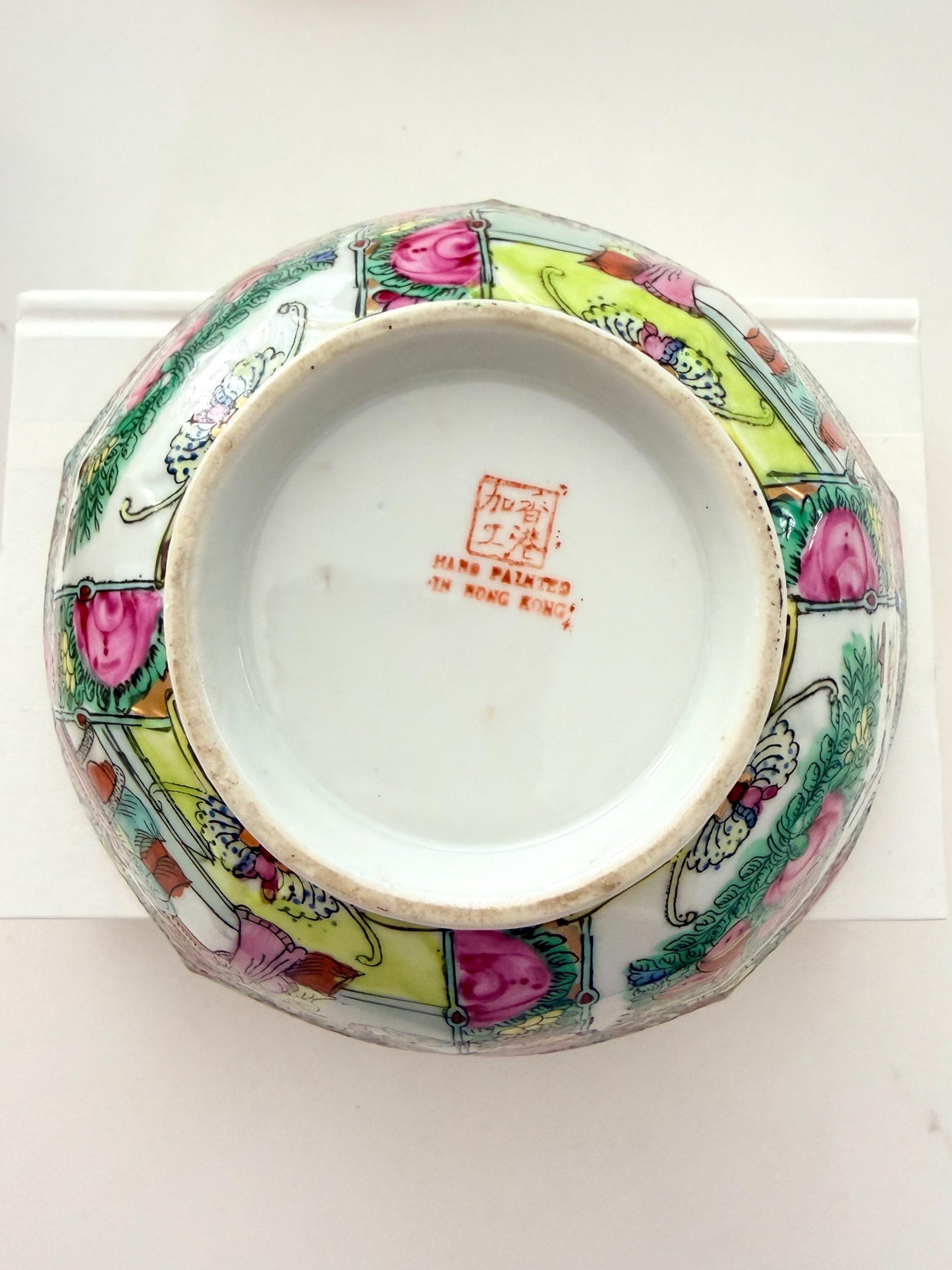 Vintage Rose Medallion Lotus Bowl
