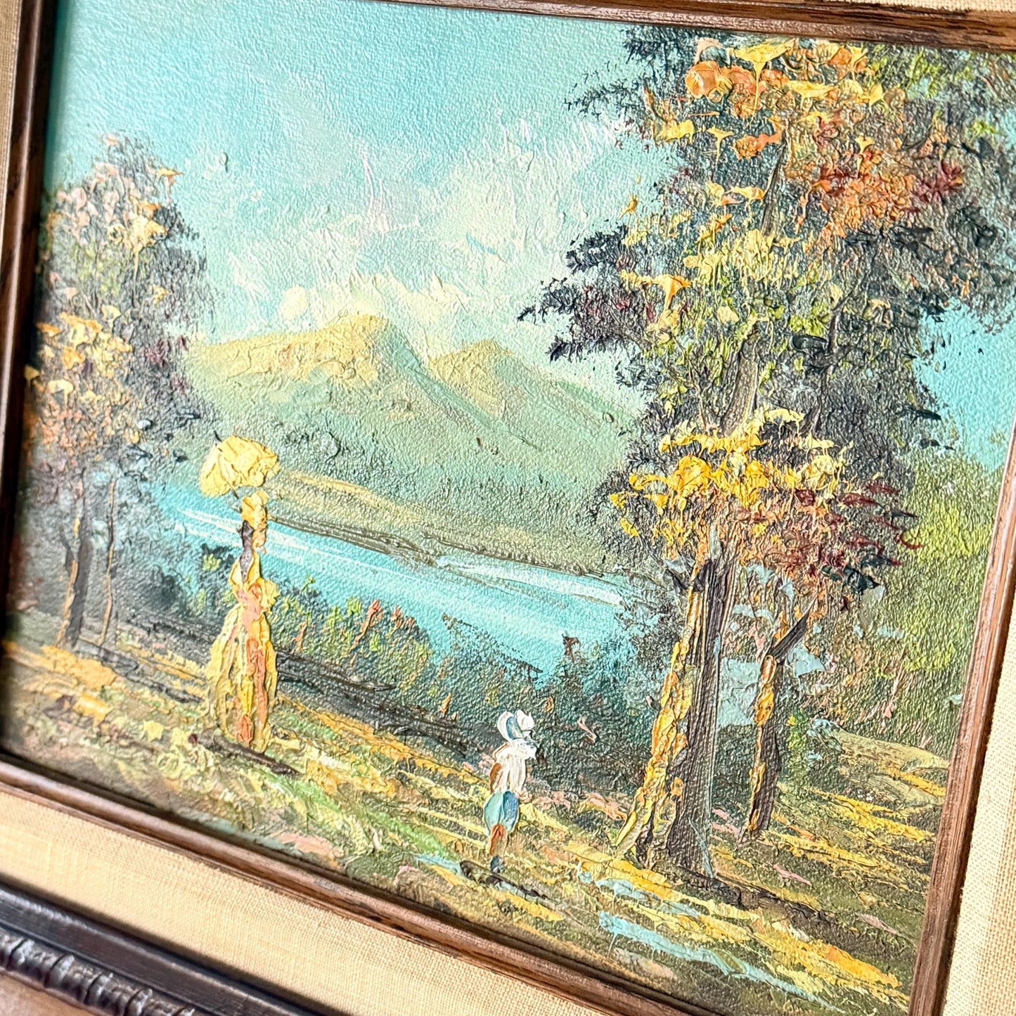 Vintage Framed Impressionist Oil Painting