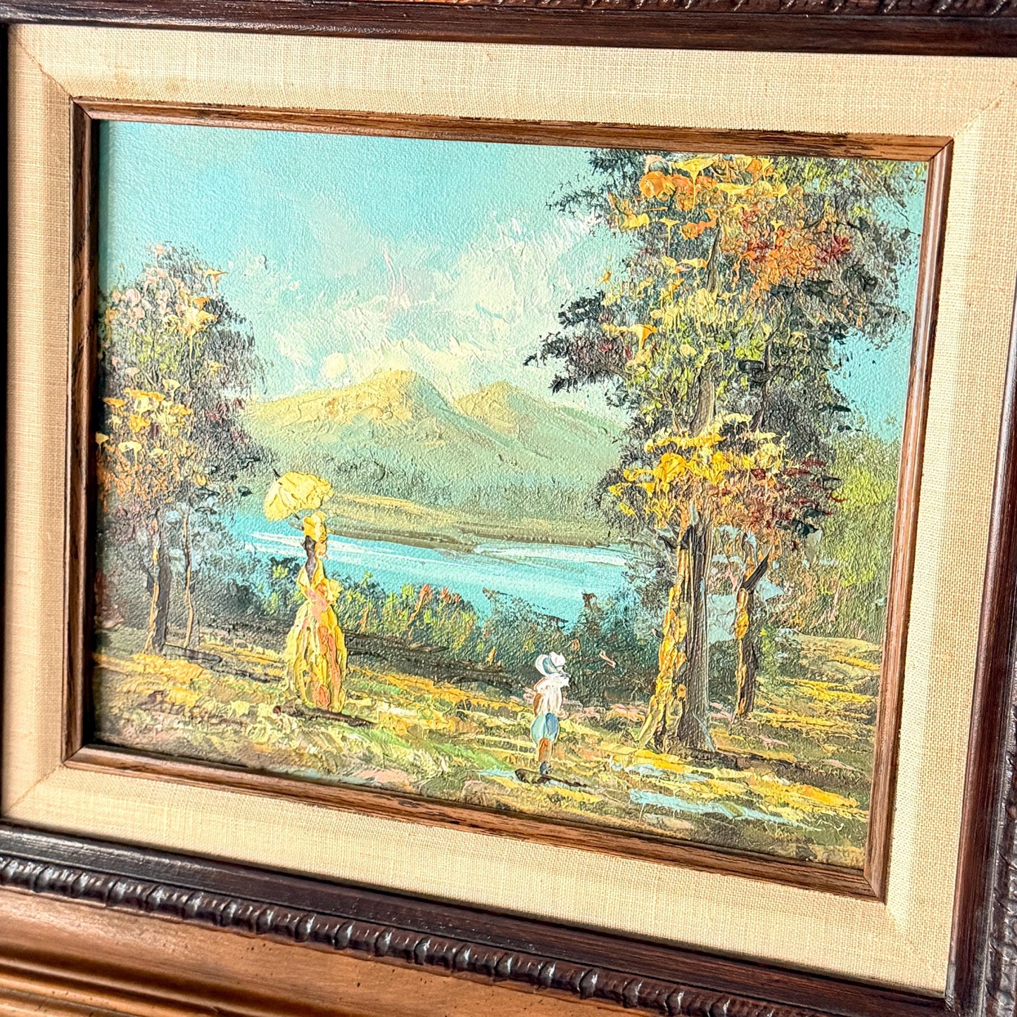 Vintage Framed Impressionist Oil Painting
