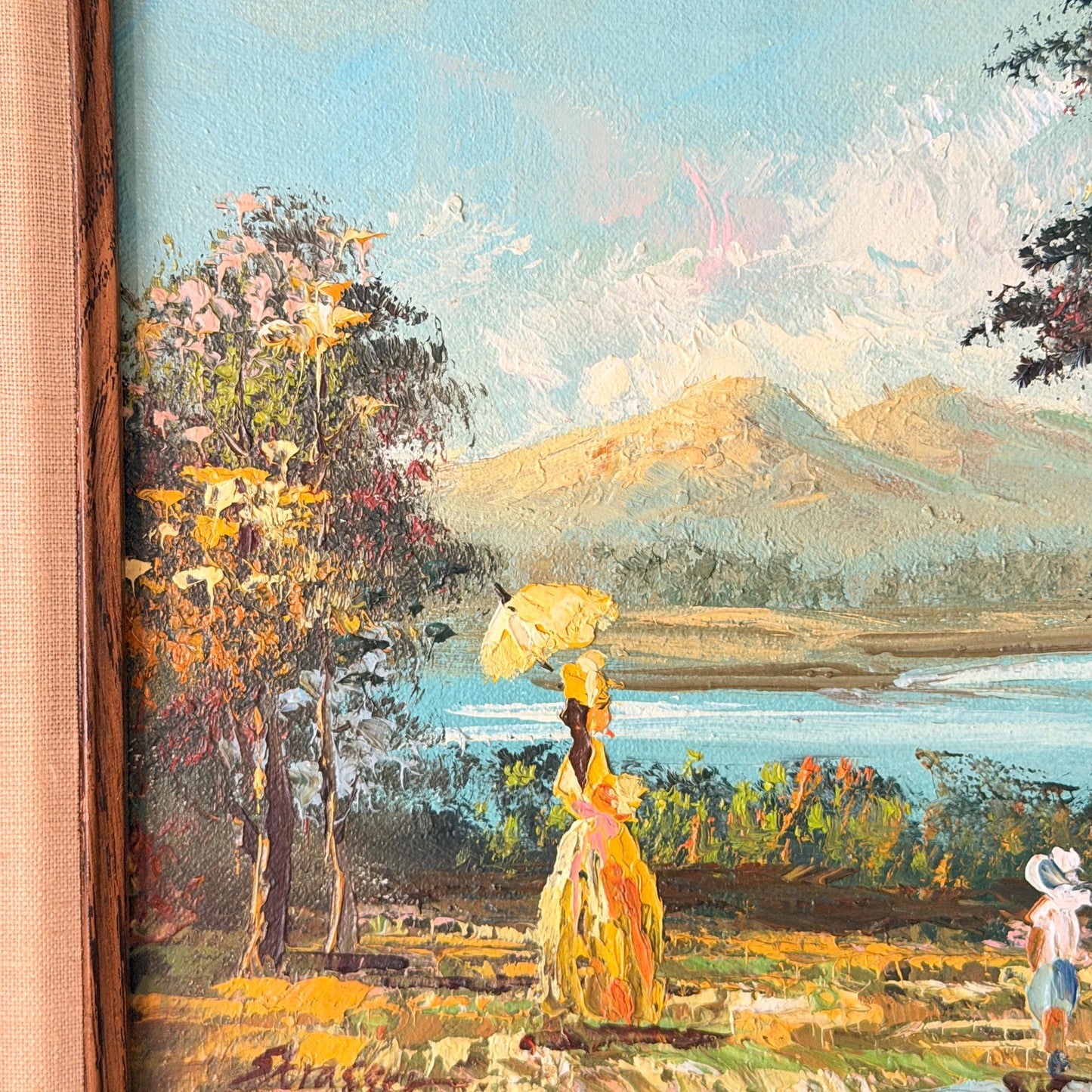 Vintage Framed Impressionist Oil Painting