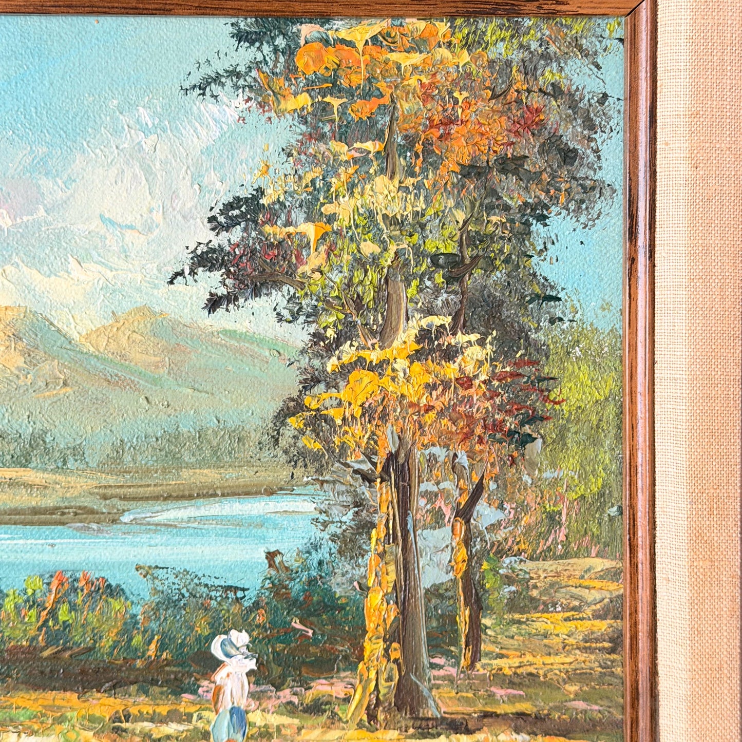 Vintage Framed Impressionist Oil Painting
